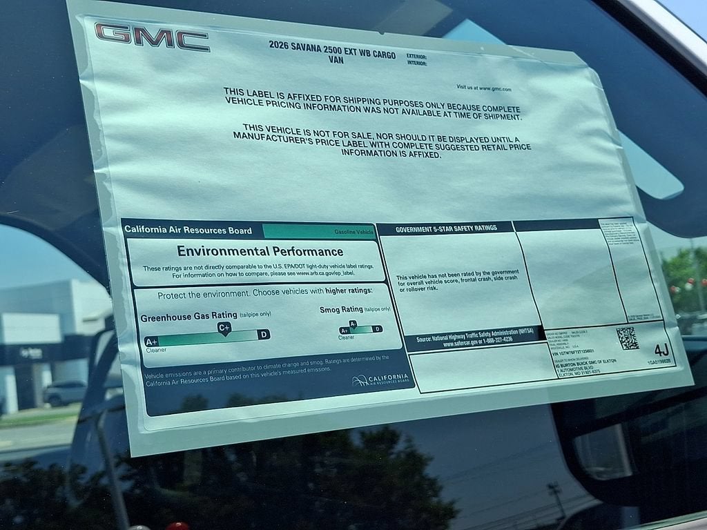 2026 GMC Savana Cargo Work Van