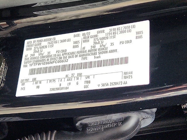 2022 Ford F-150 Platinum