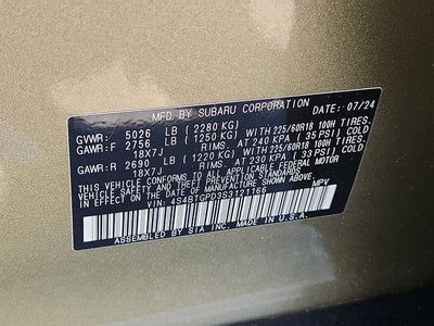2025 Subaru Outback Touring XT