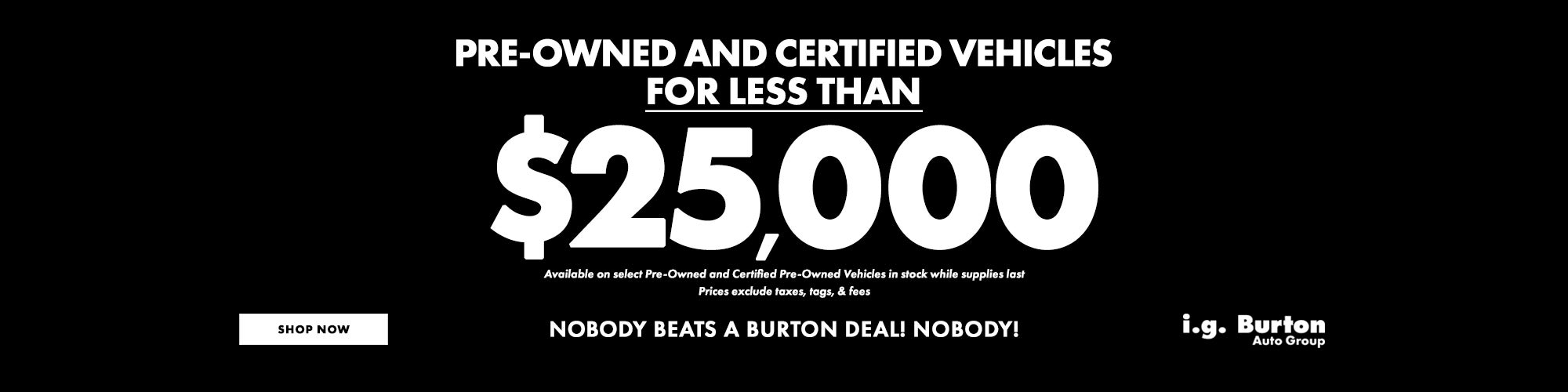 Pre-owned under $25,000